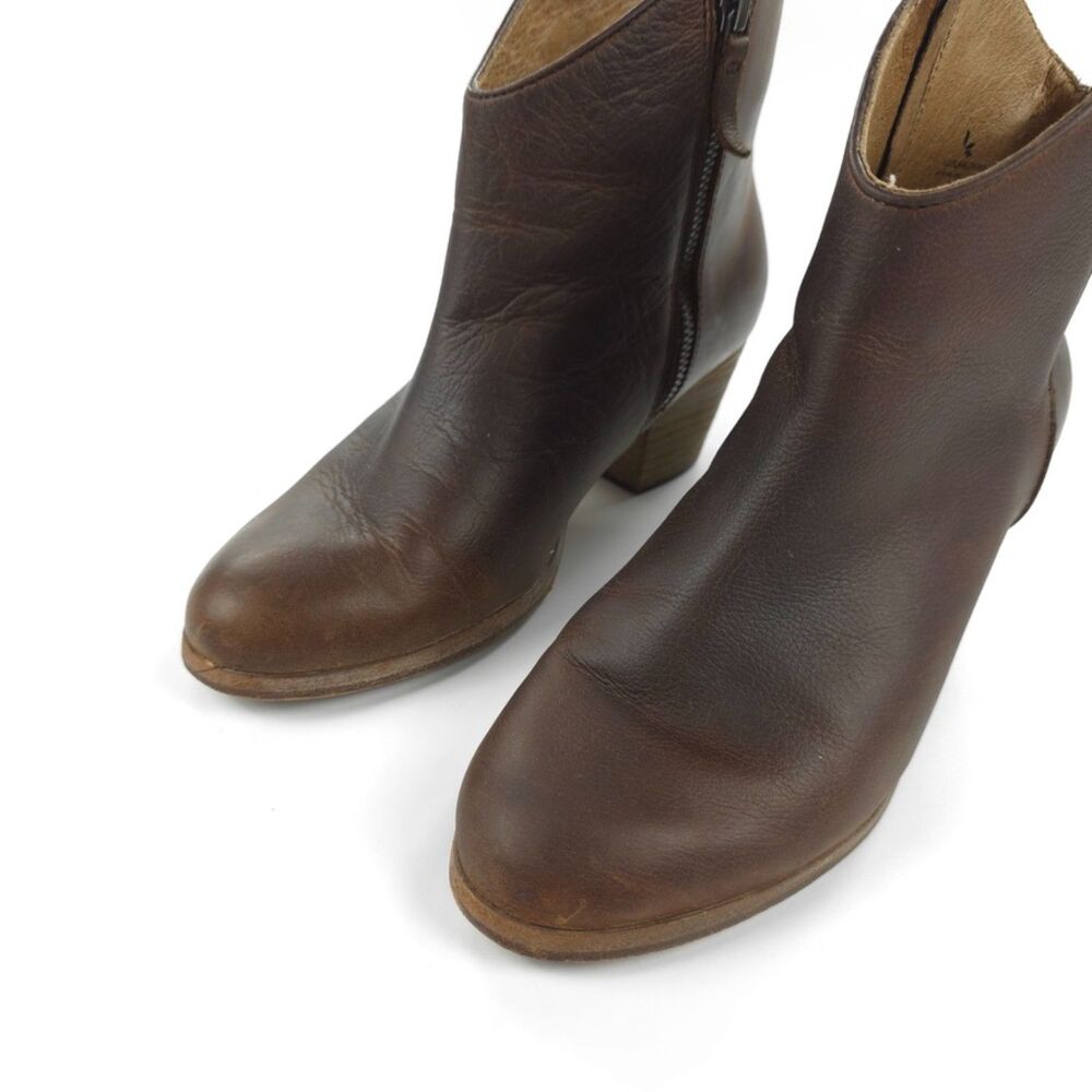 UGG Koolaburra Notela Ankle Bootie Leather Block Heel Elevated Western Boho 8 - Picture 4 of 11